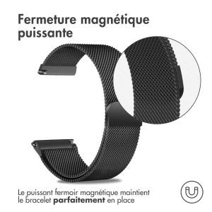 iMoshion Bracelet magnétique milanais - Connexion universelle de 18 mm - Noir