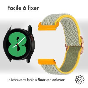 iMoshion Bracelet élastique en nylon - Connexion universelle de 20 mm - Vert / Jaune