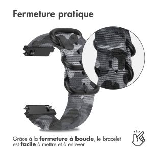 iMoshion Bracelet en nylon - Connexion universelle de 20 mm - Gris Camouflage