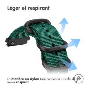 iMoshion Bracelet en nylon - Connexion universelle de 20 mm - Vert foncé