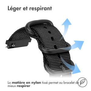 iMoshion Bracelet en nylon - Connexion universelle de 20 mm - Noir