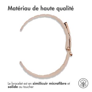 iMoshion Bracelet en cuir magnétique - Connexion universelle de 20 mm - Beige