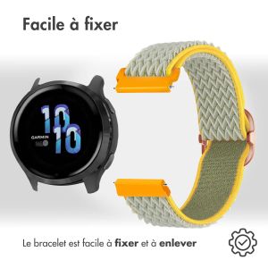 iMoshion Bracelet élastique en nylon - Connexion universelle de 22 mm - Vert / Jaune