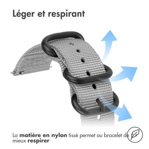 iMoshion Bracelet en nylon - Connexion universelle de 22 mm - Gris