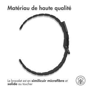 iMoshion Bracelet en cuir magnétique - Connexion universelle de 22 mm - Noir