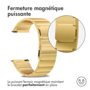 Selencia Bracelet magnétique en acier - Connexion universelle de 22 mm - Dorée