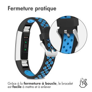 iMoshion Bracelet sportif en silicone Fitbit Alta (HR) - Noir/Bleu