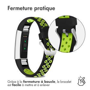 iMoshion Bracelet sportif en silicone Fitbit Alta (HR) - Noir/Vert