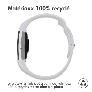iMoshion Bracelet sportif en silicone Fitbit Charge 2 - Gris / Blanc