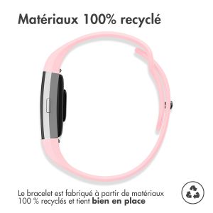 iMoshion Bracelet sportif en silicone Fitbit Charge 2 - Rose / Blanc