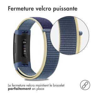 iMoshion Bracelet en nylon Fitbit Charge 3 / 4 - Bleu