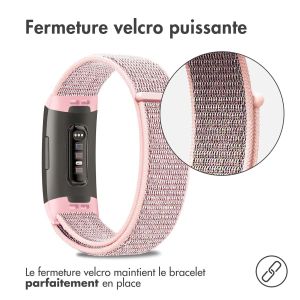 iMoshion Bracelet en nylon Fitbit Charge 3 / 4 - Rose