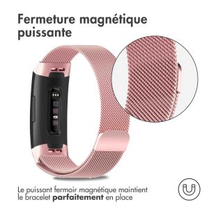 iMoshion Bracelet magnétique milanais Fitbit Charge 3 / 4 - Rose