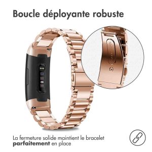 iMoshion Bracelet en acier Fitbit Charge 3 / 4 - Rose Dorée
