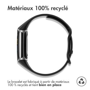 iMoshion Bracelet sportif en silicone Fitbit Charge 5 / Charge 6 - Noir / Gris