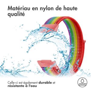 iMoshion Bracelet en nylon Fitbit Charge 5 / Charge 6 - Taille S - Rainbow