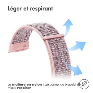iMoshion Bracelet en nylon Fitbit Charge 5 / Charge 6 - Taille S - Rose