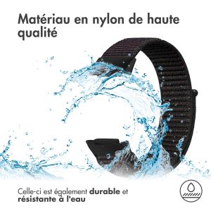 iMoshion Bracelet en nylon Fitbit Charge 5 / Charge 6 - Taille L - Noir
