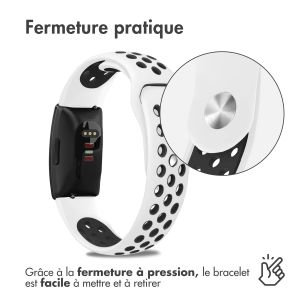 iMoshion Bracelet sportif en silicone Fitbit Inspire - Blanc / Noir