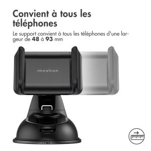 iMoshion Support de téléphone pour voiture - Réglable - Tableau de bord et pare-brise - Noir