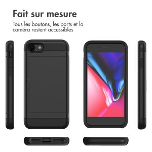 iMoshion Coque arrière avec porte-cartes iPhone SE (2022 / 2020) / 8 / 7 - Noir