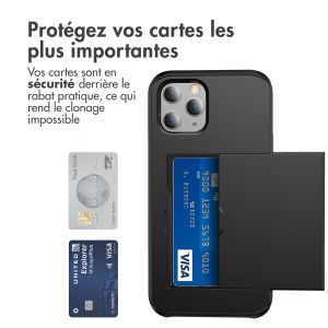 iMoshion Coque arrière avec porte-cartes iPhone 12 (Pro) - Noir