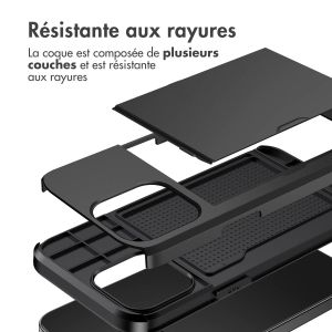 iMoshion Coque arrière avec porte-cartes iPhone 13 Mini - Noir