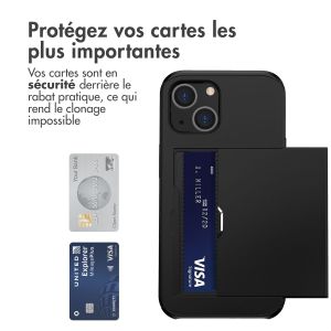 iMoshion Coque arrière avec porte-cartes iPhone 13 Mini - Noir