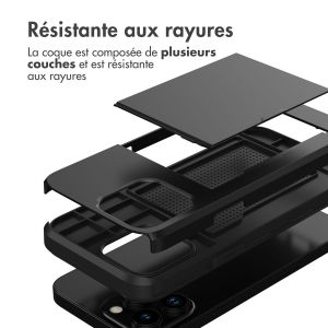 iMoshion Coque arrière avec porte-cartes iPhone 14 Pro - Noir
