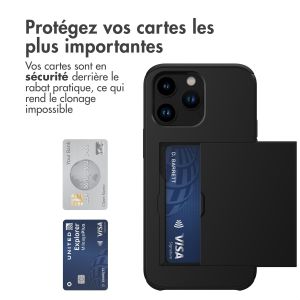 iMoshion Coque arrière avec porte-cartes iPhone 14 Pro - Noir