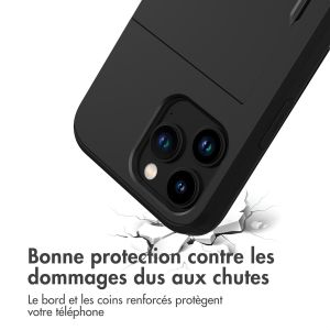 iMoshion Coque arrière avec porte-cartes iPhone 14 Pro Max - Noir