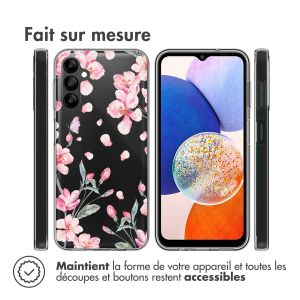iMoshion Coque Design Samsung Galaxy A14 (5G/4G) - Fleur - Rose