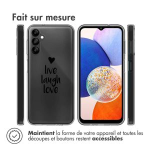 iMoshion Coque Design Samsung Galaxy A14 (5G/4G) - Live Laugh Love - Noir