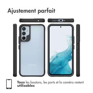 iMoshion Coque Rugged Hybrid Samsung Galaxy A34 (5G) - Noir / Transparent