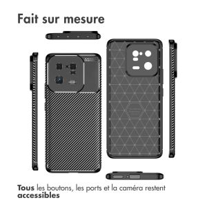 iMoshion Coque silicone Carbon Xiaomi 13 Pro - Noir