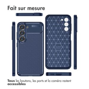 iMoshion Coque silicone Carbon Samsung Galaxy S23 Plus - Bleu