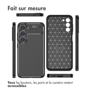 iMoshion Coque silicone Carbon Samsung Galaxy S23 Plus - Noir