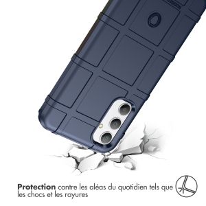 iMoshion Coque Arrière Rugged Shield Samsung Galaxy A34 (5G) - Bleu foncé