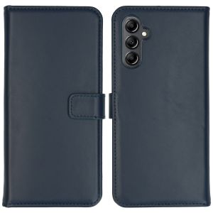 Selencia Étui de téléphone portefeuille en cuir véritable Samsung Galaxy A14 (5G) - Bleu