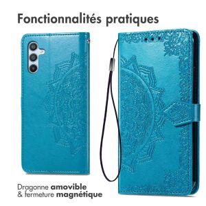 iMoshion Etui de téléphone portefeuille Mandala Samsung Galaxy A34 (5G) - Turquoise