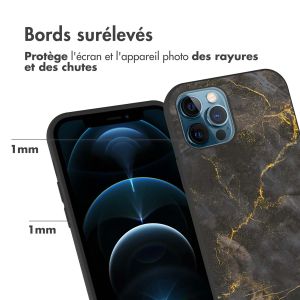 iMoshion Coque Design iPhone 12 (Pro) - Black Marble