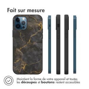 iMoshion Coque Design iPhone 12 (Pro) - Black Marble