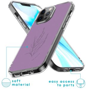 iMoshion Coque Design iPhone 12 (Pro) - Floral Purple