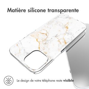 iMoshion Coque Design iPhone 14 - White Marble