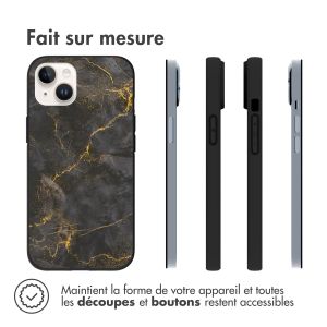 iMoshion Coque Design iPhone 14 - Black Marble