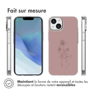 iMoshion Coque Design iPhone 14 - Floral Pink