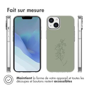 iMoshion Coque Design iPhone 14 - Floral Green