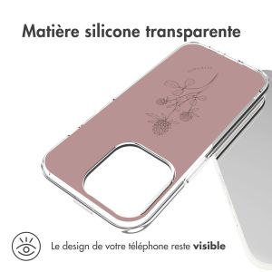iMoshion Coque Design iPhone 14 Pro - Floral Pink