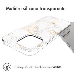 iMoshion Coque Design iPhone 14 Pro Max - White Marble