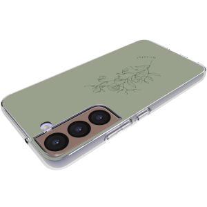 iMoshion Coque Design Samsung Galaxy S22 - Floral Green